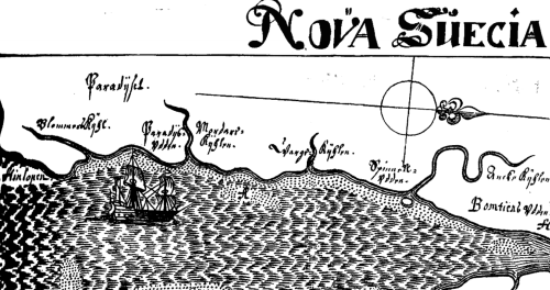 Published in 1691, Lindestrom's map is believed to date to the 1650s. Notice Hinlopen at the far left or southernmost portion of the map.
